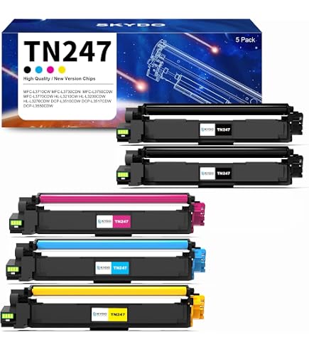 Toner Compatible Brother TN-243 CMYK Superprint - Lot De 4 Cartouches (noir, Cyan, Jaune, Magenta) - Pour Imprimantes Brother