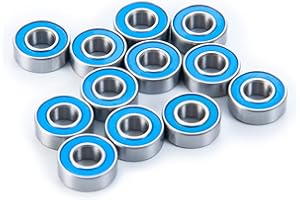 BRKRC 12PCS/lot Steel Rubber Seal Ball Bearing Kit for Tamiya Frog, Super Blackfoot, & Stadium Blitzer Upgrade Accessories