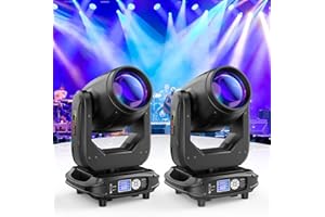 WZYBUTA Testa Mobile 295W Beam Luci Palco16 Gobos 14 Colores Lampada da Discoteca 8000K RGBW Proiettore per DJ Feste Bar Disco Illuminazione Palcoscenico (2PCS)