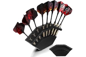 Enjoyard Supporto per freccette 2 in 1 e supporto da parete in legno, supporto per freccette, di alta qualità, per presentazione, per freccette