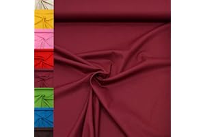 ‎MAGAM-STOFFE MAGAM-Stoffe Sophie Baumwollstoff Uni 100% Baumwolle Oeko-Tex Meterware 50cm (16. Weinrot)
