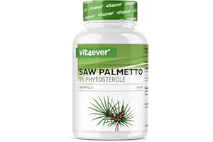 ‎VIT4EVER Saw Palmetto Extrakt - 180 Kapseln mit 500 mg Extrakt - Premium: 5% Phytosterole = 25 mg - Hochdosiertes Sägepalmextrakt - Laborgeprüft - Ohne unerwünschte Zusätze - Vegan