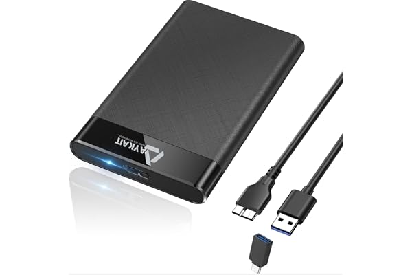 AYKAIT Ultra Slim 300GB Portable External Hard Drive USB 3.0 Compatible with PC, Mac, Laptop, Desktop, PS4, Xbox One High-Speed Data Transfer 2-Year Warranty