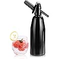 Soda Siphon, Portable Sparkling Water Machine 1L, Home Made Soda Makers, Aluminum Soda Machine For Making Fresh Soda Water, DIY Sparkling Water Maker for Carbonated Beverage, Siphon Soda Maker Bottle