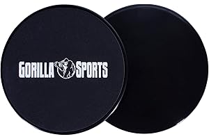 Gorilla Sports ® Lot de 2 Patins de Glisse - disques glisseurs à Double Face
