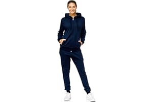 Violento Jogginganzug | Damen | Frauen | Trainingsanzug | Tracksuit | Uni Colour | Sportanzug | Fitness 586 Basics Baumwolle | Homewear Präsentationsanzug