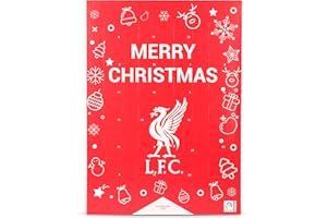 Gunz Football Fairtrade Chocolate Advent Calendar Liverpool FC - Fan Christmas Calendar with 24 Chocolate Surprises (120 g) + Postcard on the Back - Advent Gift for Real Football Fans