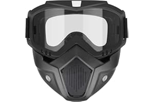 YBJMSFA Airsoft, Paintball Full FaceTactical Maske,Maschere rimovibili con Goggles, per moto, ciclismo, sci, Halloween, CS gioco, cosplay