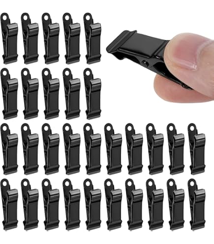 Pack Of 20 Black Small Bulldog Clips, Metal Hinge Clips, File Paper Money Binder Clamps For Tags, Bags, Shops, Office And Kitchen At Home - View #2