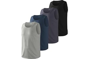 HOPLYNN 5 Pack Mesh Tank Top Herren Sportshirt Ärmelloses Shirt Fitness Achselshirt Sleeveless Funktionsshirt Männer Atmungsaktive Tanktop
