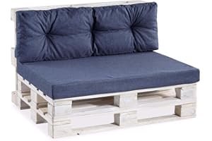 ‎GUTEKISSEN Gutekissen® Palettenkissen Palettenauflagen PPF (Sitzkissen 120x80 glatt, Dunkelblau)