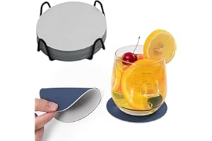 Chitomars Sottobicchieri Antiscivolo, Set Sottobicchieri da 12 - Rotondi Sottobicchieri per Bevande Lavabili Bifacciale Sottobicchieri Non-scivolose Sottobicchieri