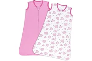 GLLQUEN BABY Baby Sleep Bag for Newborns, 12-18 months 0.5 TOG 100% Cotton, Oeko-tex100 Sleeveless Swaddle Blanket Unisex for Boys and Girls, New Born Baby Essentials (Purple)