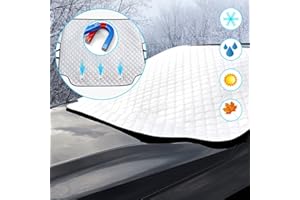 SENDERS Frontscheibenabdeckung Winter Schneeschutz Auto Frontscheibe Auto Scheibenabdeckung Windschutzscheiben Autoabdeckung Winterabdeckung Eisschutzfolie für gegen Schnee Frost und Sonne, 183 * 116cm