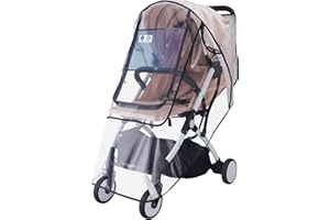 bemece Regenschutz für Kinderwagen, Regenverdeck für buggy, Upgrade Wasserdichtes großes Fenster, Gute Luftzirkulation -Doppelt wasserdicht