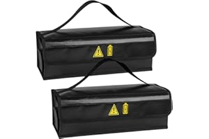 Erzekrim Feuerfest Wasserdicht Safe Bag Feuerfeste Akku Tasche Feuerfeste Dokumententasche HüLle Beutel Behälter, Lipo Safety Guard, Explosionsgeschützte Batterie, Explosionsgeschütze (2 Stück)