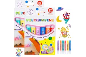 YAOZUP Bolígrafos Popcorn, Magic Popcorn Pens, Popcorn Pens, DIY Bubble Popcorn Drawing Pens, Magic Popcorn Color Paint Pen para Niños y Adultos (B)