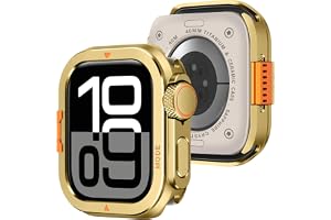 Amizee Metallfodral Kompatibelt med Apple Watch Serie 11/10 46 mm med bakstycke, robust skyddsfodral för iWatch 46 mm