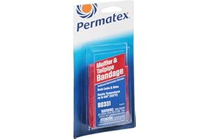 Permatex 80331 Muffler & Tailpipe Bandage, Permanently repair holes and leaks. Seal Out fumes to temperatures of 426°C 1 x 84 sq. in. bandage