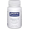 Pure Encapsulations - Vitamin A 10,000 IU - Cod Liver Oil - Supports The Maintenance of Normal Skin, Vision and Immune Function - 120 Softgel Capsules