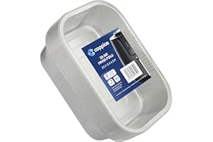 Coppice Barquettes Rectangulaires Aluminium Renforcées 20x13x6 cm - Lot de 20 | Compatibles Friteuse Air Four Micro-ondes Congélateur Recyclables