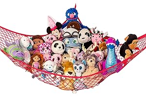 Lilly's Love Teddy Hammock - Toy Storage for Soft Stuffed Animals - (Red)