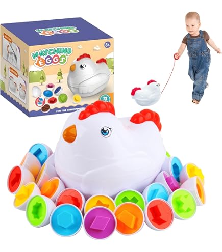 JoyGrow Lot De 12 œufs De Poule Ontessori Assortis - Couleur Et - 5