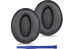 Adhiper Cuscinetti Auricolari Di Ricambio Compatibili con Sennheiser HD 4.50BT, HD 4.50, HD 4.50BTNC, HD 4.50SE, HD 4.40BT, HD 4.30G, HD 4.20S, HD 458BT, HD 450BT, HD 400S, HD 350BT Cuffie (Nero)