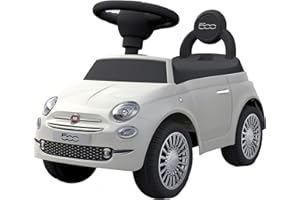 TURBO CHALLENGE - Fiat 500 - Camminatore - 119091 - Ruote Libere - Bianco - Max 25 kg - Plastica - Batterie Non Incluse - Giocattolo per Bambini - Regalo - A partire dai 12 mesi