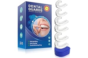 GBULTR Mouth Guard for Teeth Grinding 6PCS Sleep Apnea and Teeth Whitening Trays Comfortable Gum Shield for Bruxism Includes 2 Sizes for Adults & Kids Reusable Dental Guards for Snoring Prevention