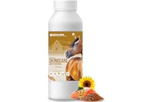 DADECARE Skingcare – Suplemento Dermatológico para Caballos | Omega 3 6 9 con Linaza, Camelina, Girasol y Salmón | Apoyo Nutricional para Piel y Pelaje Seco