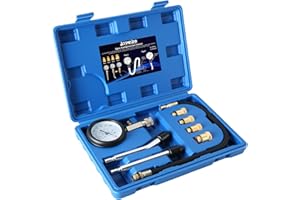 ATPEAM Compression Tester for Petrol Engine, 8PCS Compression Tester for Gas Engines, 0-300PSI