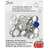Dritz 114-30 El İşi Kapak D&uuml;ğmesi, Beyaz, Size 30 (3/4-Inch)