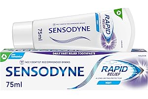 SENSODYNE PRONAMEL Sensodyne Rapid Relief Toothpaste, Daily Fast Relief Sensitive Toothpaste for Sensitive Teeth, Original Mint Flavour, 75ml