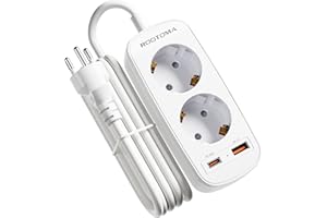 ROOTOMA Reiseadapter Thailand mit PD20W USB Schnellladegerät, Adapter Thailand Steckdose, 2-Fach Steckdosenadapter für Thailand, 1,5M Kabel, Typ O