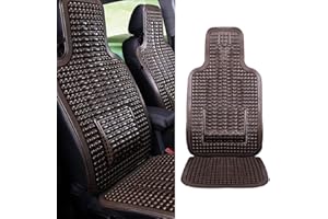 favourall Funda de asiento de coche para asiento delantero, universal, para verano, fresco, 1 pieza, perlas de PVC, cojín de masaje para coche, hogar, oficina