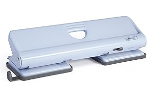 Rapesco 1348 720 Perforatrice 4-Trous en Métal, Capacité de 22 Feuilles, Bleu