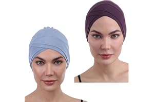 DERESINA HEADWEAR Deresina Modelo W Gorra Delantera de Algodón y Bambú para Pérdida de Cabello, Quimioterapia