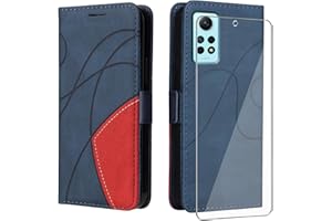 UKECASE Funda con Protector para Xiaomi Redmi Note 12 Pro 4G / Redmi Note 11 Pro 5G/4G, Carcasa Libro de Premium Cuero PU Suave Tapa con Ranura para Tarjetas Color Azul