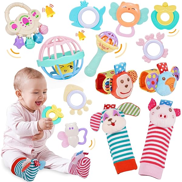 2x Stoff-Fühlbücher Für Babys 0-6 Monate - Sensorik Spielzeug Mit 3D Tieren