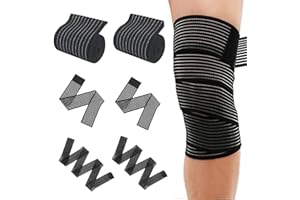 eupdd 6 Fascia Ginocchio: 40/70/90cm Benda Elastica Regolabile Sportive, Fascia Elastica per Ginocchio, Polpaccio, Braccio, Fascia Elastica Ginocchio, Fascia per Ginocchio, Corsa, Fitnes