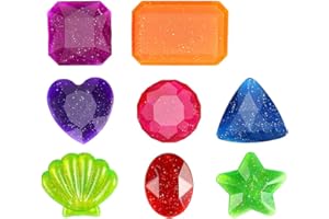 HTHL 8 PCS Set Pool Toys Sinking Dive Gem Colorful Acrylic Gemstones For Kids Underwater Toys Summer Fun Swimming Toys For Bath Pool Water Park and Sea