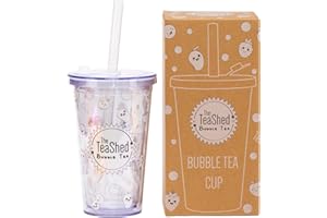 THE *TEASHED The Teashed Bubble Tea Cup & Straw Gift Set | Reusable 16oz | Leak Proof Design | Hot or Cold | to Be Used with Popping Boba, Syrup and Powder Bubble Tea Kits