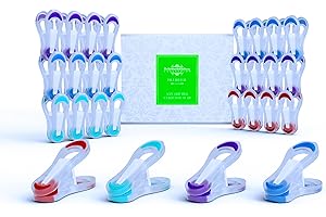 THE BARKWORTH & HATHAWAY COLLECTION Clothes Pegs for Washing Line | Strong Premium Soft Grip Laundry Peg. | Extra Strong Ideal for Washing Lines Airier & Rotary Dryer | No Metal Rust Proof (Collection of 24)