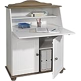 Sekretär aus massiver Kiefer weiß, Schreibtisch : Amazon.de: Küche