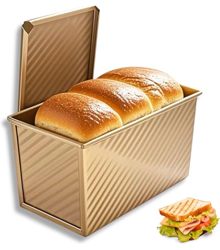 OlBuWa Broodvorm met deksel, 1lb (450g) broodvorm, antiaanbak