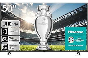Hisense TV 50A6K - UHD 4K Smart TV de 50 Pulgadas Televisor, Dolby Vision, Modo juego Plus, DTS Virtual X, control por voz televisor (2023)