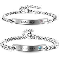 2 Pezzi Braccialetti Di Coppia In Acciaio Inossidabile - Foto 10