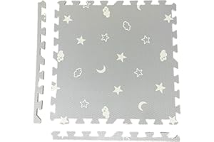 ARTERRA LIVING Arterra Interlock Foam Floor Mats – 60 x 60cm Floor Gym Mats – Exercise Foam Play Mat, Eva Foam Rubber Tiles, Idea for Home, Sport, Fitness, Exercise & Yoga