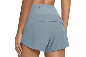 QUEENIEKE - Pantalones Cortos Deportivos para Mujer, Cintura Alta, para Correr, Gimnasio, Entrenamiento, Casual, cómodos, Deportivos, con Bolsillos